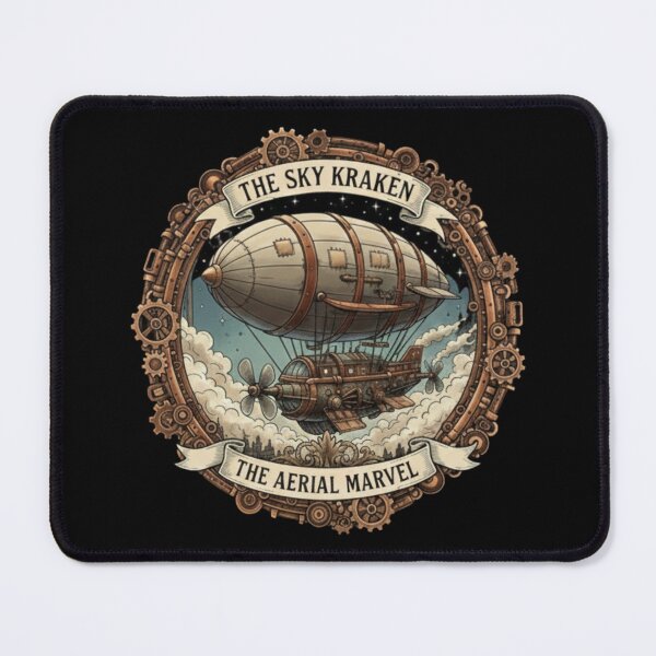 Item preview, The Sky Kraken Steampunk Airship Vintage Illustration designed and sold by axiksa10.