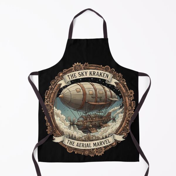 Item preview, The Sky Kraken Steampunk Airship Vintage Illustration designed and sold by axiksa10.