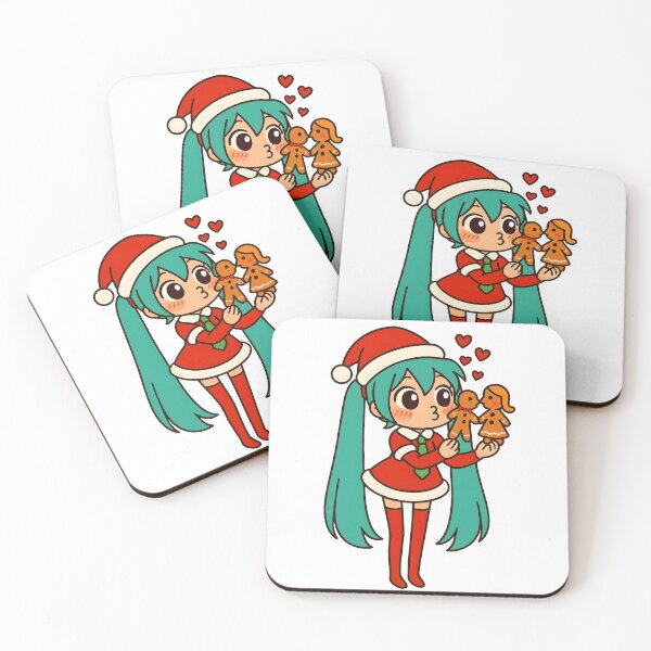 Item preview, Hatsune Miku with kissing gingerbread cookies. designed and sold by PiggyWonka.