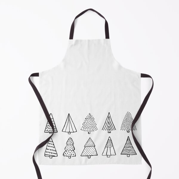 Item preview, Black line Christmas tree doodle set designed and sold by OM-lova.