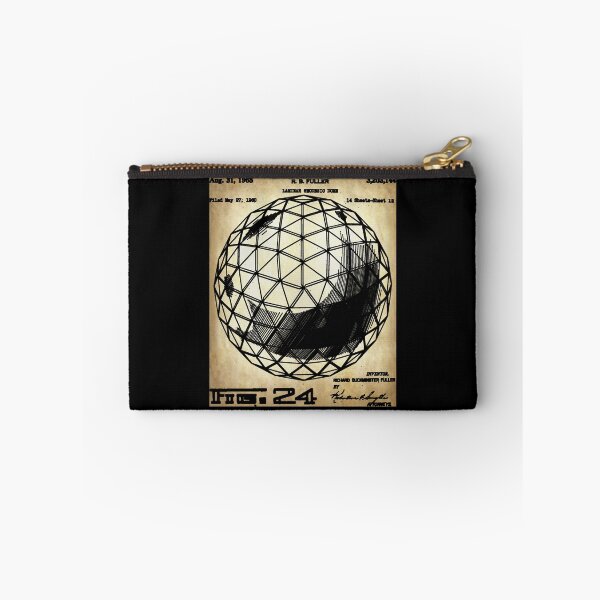 Item preview, Nerdy Vintage Buckminster Geodesic Dome Patent Black Text Parchment designed and sold by MathWare MathClips.