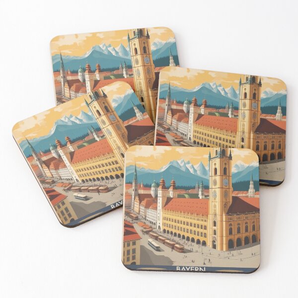 Item preview, Munich Bavaria Vintage Travel Poster | Retro German City Art designed and sold by Esterlane.