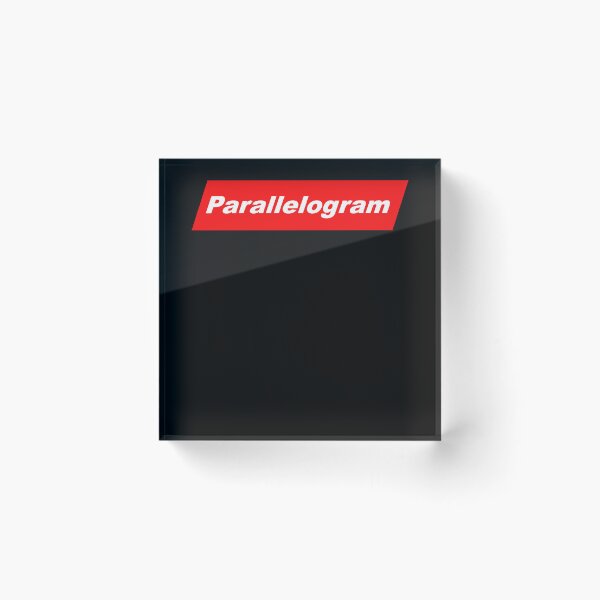Item preview, Funny Nerdy Parallelogram in White Text in Red Parallelogram Designer Parody designed and sold by MathWare MathClips.