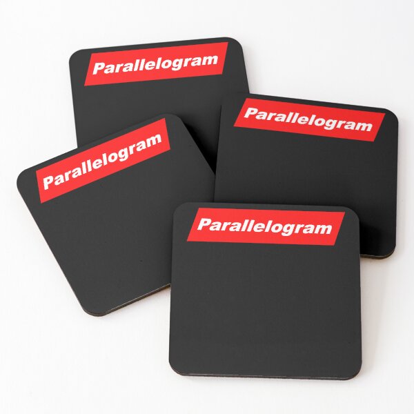 Item preview, Funny Nerdy Parallelogram in White Text in Red Parallelogram Designer Parody designed and sold by MathWare MathClips.
