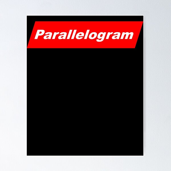 Item preview, Funny Nerdy Parallelogram in White Text in Red Parallelogram Designer Parody designed and sold by MathWare MathClips.