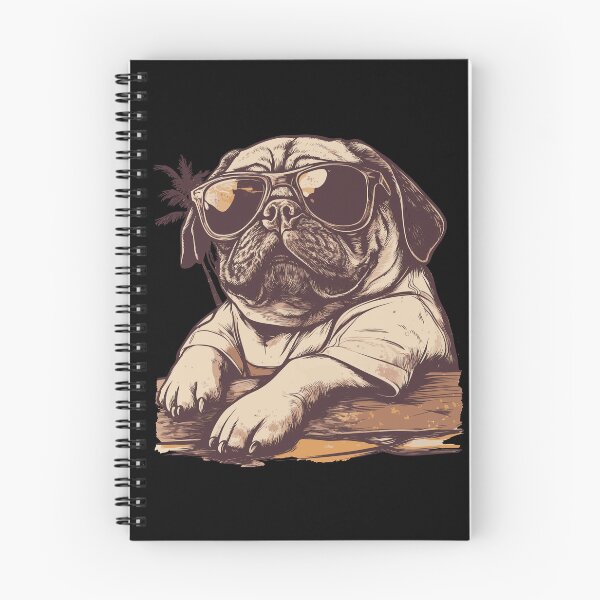 Aperçu de l'œuvre Bro Pug se détend en vacances créée et vendue par ClubVacay.