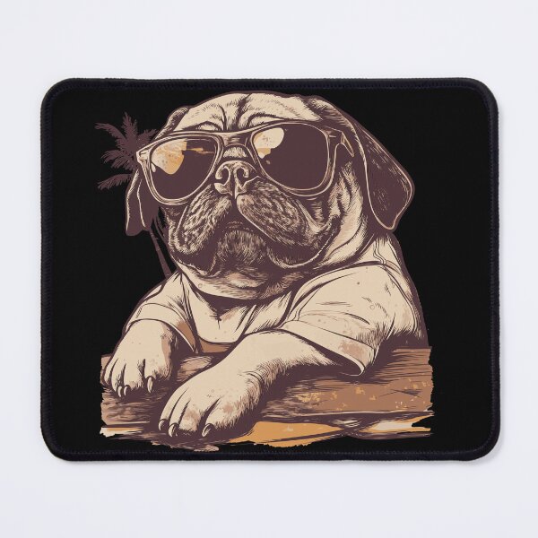 Item preview, Bro Pug chillin' on vacation designed and sold by ClubVacay.