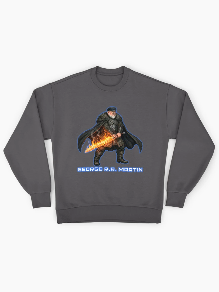 Aperçu 1 sur 6. Sweatshirt premium oversize avec l'œuvre George R.R. Martin – Le Lord Commandant créée et vendue par Write-N-Fight.