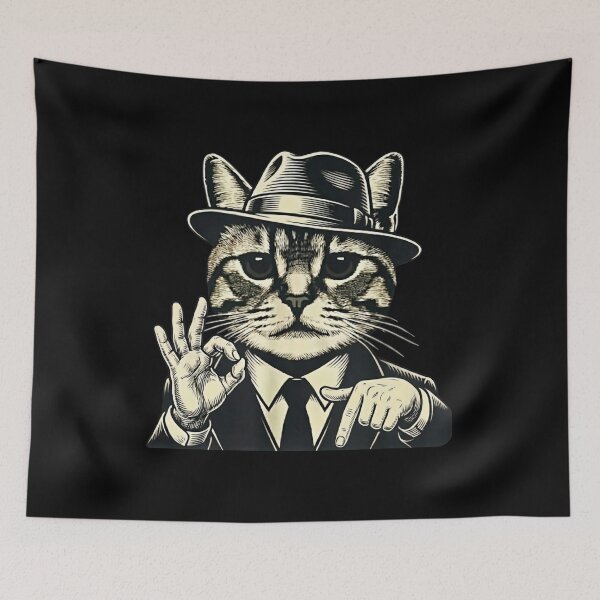 Item preview, 67 6 7 Six Seven Gangster Cat in Fedora T-Shirt designed and sold by LashondaGreen89.