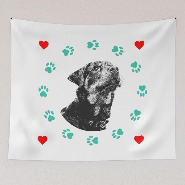 Item preview, Rottweiler Paw Parents Portrait designed and sold by WayOutWorks.