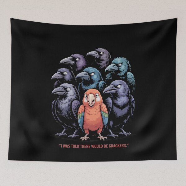 Item preview, Funny Colorful Parrot Dark Crows Birds designed and sold by k3rstman1.