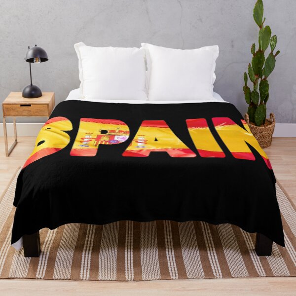 Item preview, SPAIN - Flag Flying in Wind cut to Letters Souvenir Sticker Shirt designed and sold by Adam Gormley.