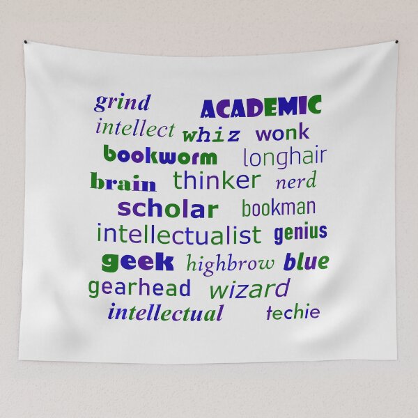 Item preview, Academic Intellect, Geek and Nerd Word Synonyms  designed and sold by WD-Artist.