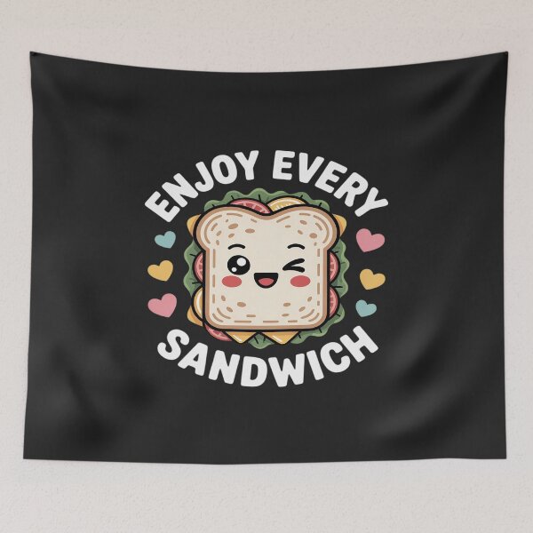 Item preview, Enjoy Every Sandwich Kawaii Cute Foodie Warren Zevon Quote designed and sold by GaryBellcvbnb.
