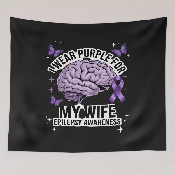 Item preview, Epilepsy Awareness I Wear Purple For My Wife Purple ribbon designed and sold by GaryBellcvbnb.