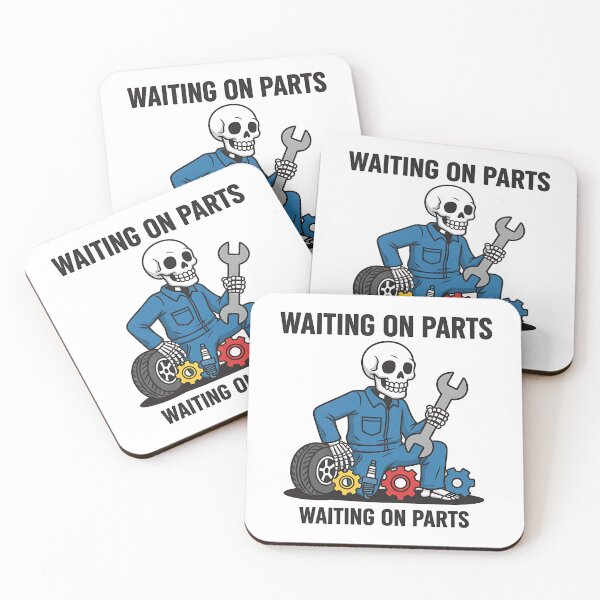 Item preview, Waiting On Parts – Funny Skeleton Auto Mechanic T-Shirt designed and sold by Muzgle.