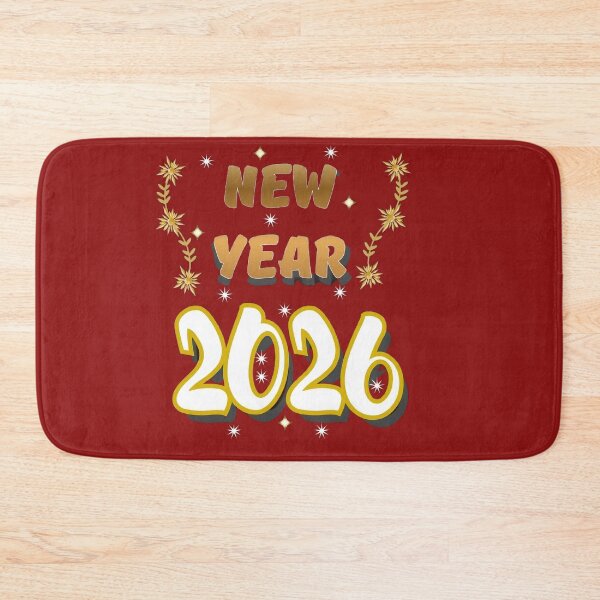 Item preview, Bold Gold Happy New Year 2026 with Floral & Starbursts designed and sold by HopeAndHustle.