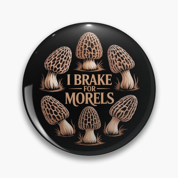 Item preview, I brake for Morels art Morel Mushroom Illustration Mushrooms designed and sold by skanderio.
