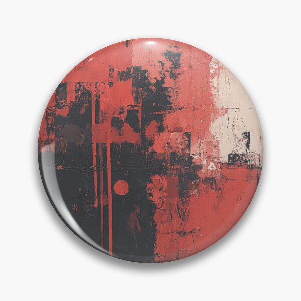 Item preview, Red Abstract Graffiti on Black Brick Wall designed and sold by Sketch-Shack.