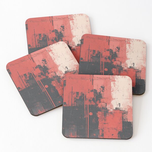 Item preview, Red Abstract Graffiti on Black Brick Wall designed and sold by Sketch-Shack.