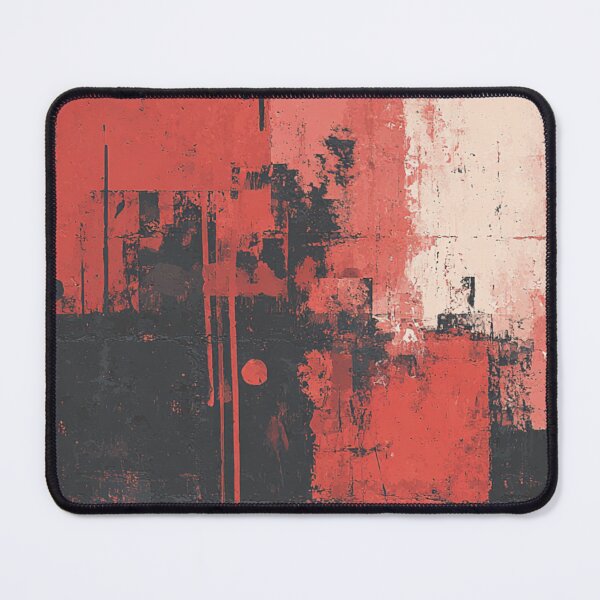 Item preview, Red Abstract Graffiti on Black Brick Wall designed and sold by Sketch-Shack.