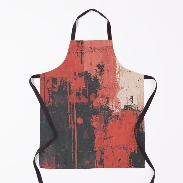 Item preview, Red Abstract Graffiti on Black Brick Wall designed and sold by Sketch-Shack.