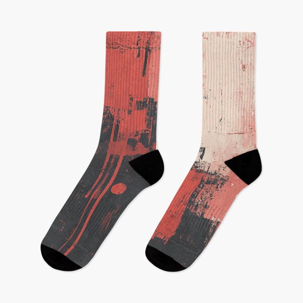 Item preview, Red Abstract Graffiti on Black Brick Wall designed and sold by Sketch-Shack.