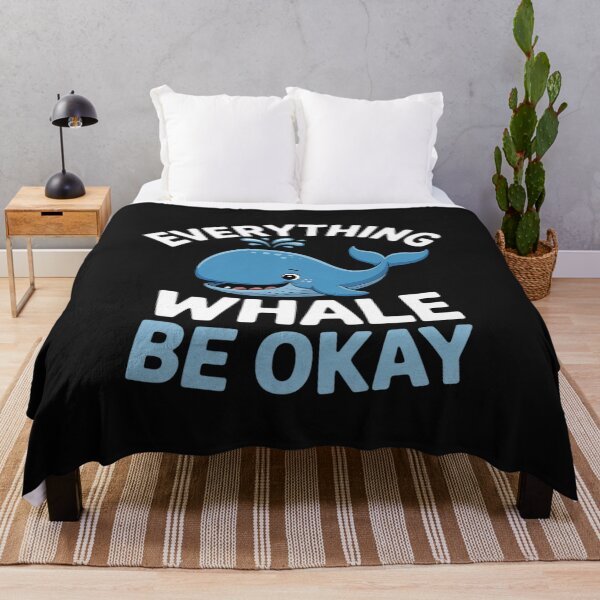 Item preview, Everything Whale Be Okay Funny Inspirational Whale Pun designed and sold by GaryBellcvbnb.