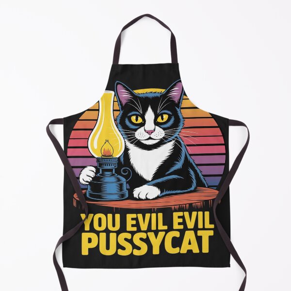 Item preview, Evil Pussycat retro sunset Cat knocks over a kerosene lamp designed and sold by GaryBellcvbnb.