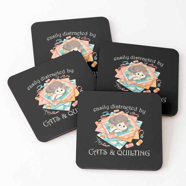 Item preview, Easily Distracted By Cats Quilting designed and sold by vasserideiri.