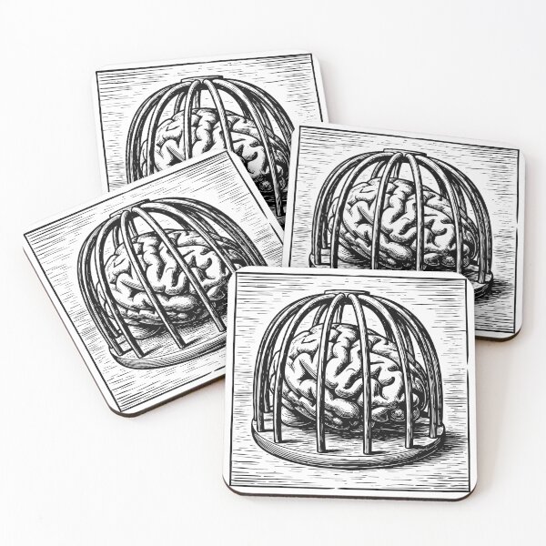 Item preview, brain in the cage designed and sold by close-up.biz.