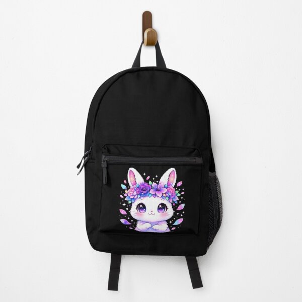 Item preview, Cute Anime Galaxy Rabbit with Neon Flower Crown – Kawaii Pastel Aesthetic designed and sold by CutePearlStudio.