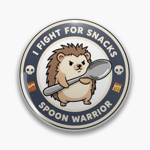 Item preview, Spoon Warrior Hedgehog - I Fight For Snacks designed and sold by DisignByPrince.