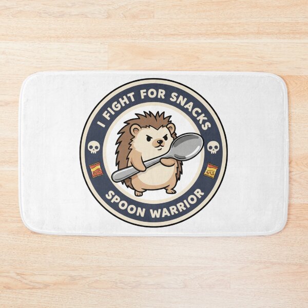 Item preview, Spoon Warrior Hedgehog - I Fight For Snacks designed and sold by DisignByPrince.