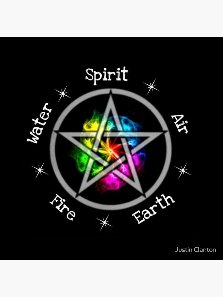 Download Pagan Wicca Elemental Pentagram Art Board Print By Allthings2015 Redbubble
