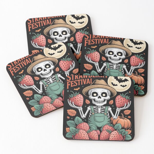 Item preview, Fall Vibes Haunted Strawberry Festival, Summerween Skeleton designed and sold by GaryBellcvbnb.