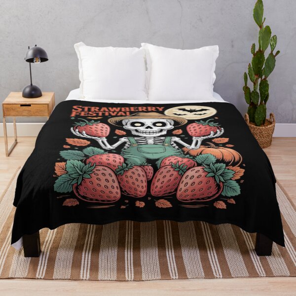 Item preview, Fall Vibes Haunted Strawberry Festival, Summerween Skeleton designed and sold by GaryBellcvbnb.