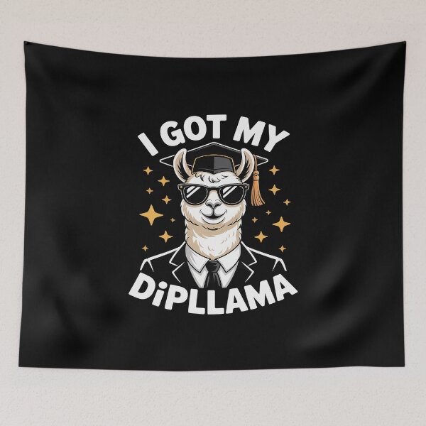 Item preview, I Got My Dipllama Funny Llama Diploma School Graduation designed and sold by skanderio.