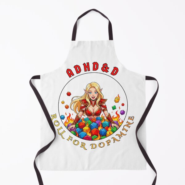 Item preview, Roll For Dopamine: ADHD&D Fire Elf Sorceress designed and sold by SkinnyFlatWhite.
