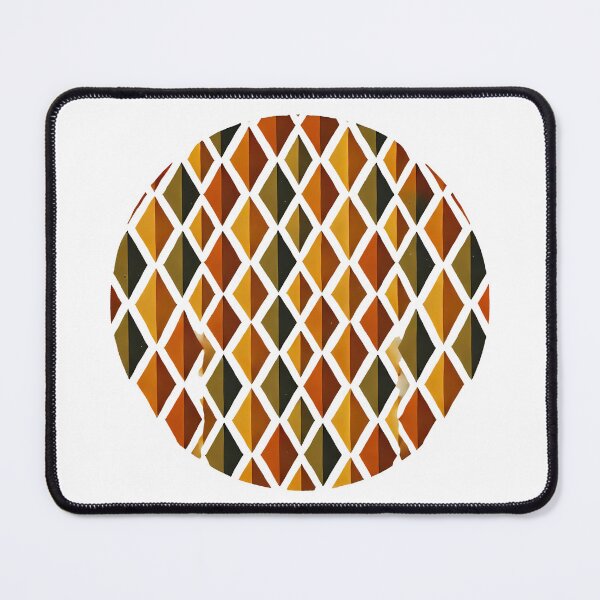Item preview, Autumn Harlequin Diamond Pattern Warm Geometric Art Print designed and sold by PinUpPizzazz.