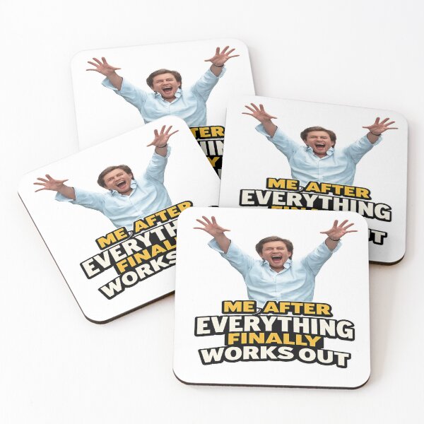 Item preview, Me After Everything Finally Works Out Funny Meme T-Shirt Victory Celebration Design designed and sold by FernandsOficial.