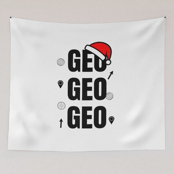 Item preview, GEO Christmas Geospatial Typography designed and sold by SpatialPost.