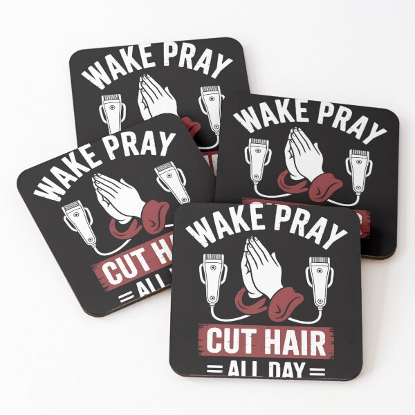 Item preview, Wake Pray Cut Hair Christian Barber Religious Hairdresser designed and sold by HermanTricia.