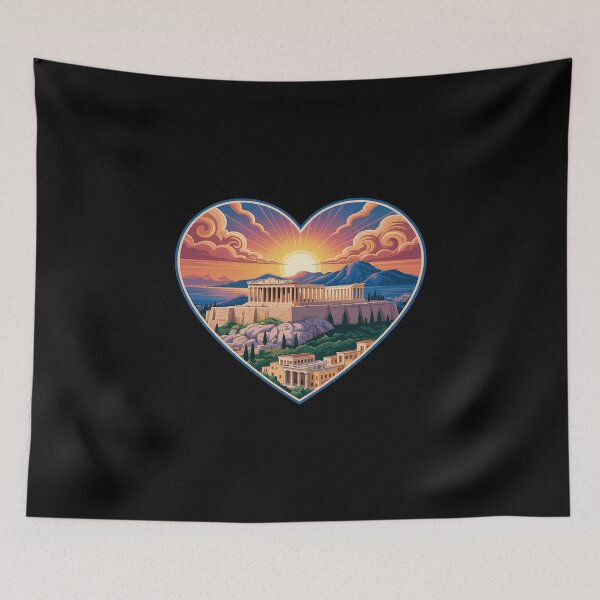 Item preview, I Love Athens Greece Acropolis Parthenon Sunset Sun Souvenir designed and sold by imsamaharem.