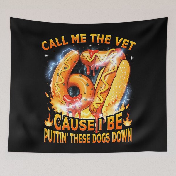 Item preview, Funny Hot Dog Call Me The Vet Cause I Be Puttin These Dogs Down 67 meme, BBQ Food Lover designed and sold by Patchina.