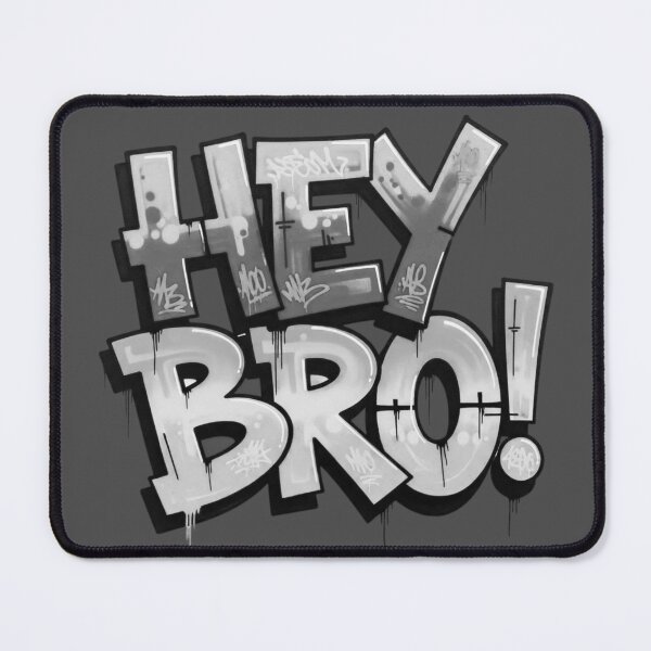 Item preview, Hey Bro Graffiti Street Art Urban Typography Design designed and sold by KiwiRider.
