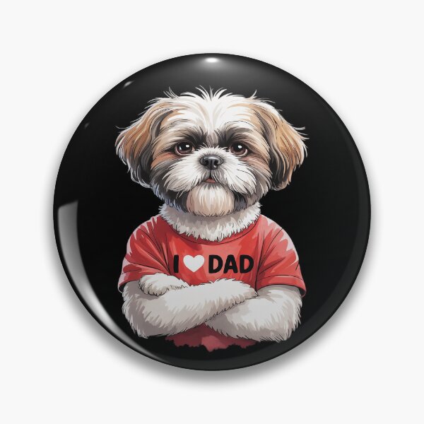 Item preview, I Love Dad Tattoo Shih Tzu Dad Funny Father's Day designed and sold by imsamaharem.