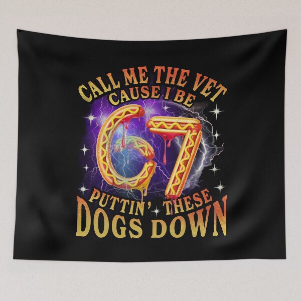 Item preview, Funny Hot Dog Call Me The Vet Cause I Be Puttin These Dogs Down 67 meme, BBQ Food Lover designed and sold by Patchina.