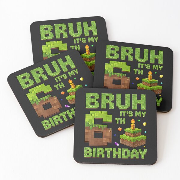 Item preview, Funny Birthday Boy Bruh It's My 6th Birthday Game Pixel  designed and sold by ArleneRowe.