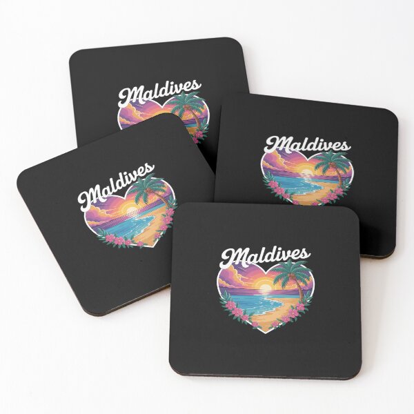 Item preview, I Love Maldives Heart Sunset Beach Souvenir designed and sold by imsamaharem.